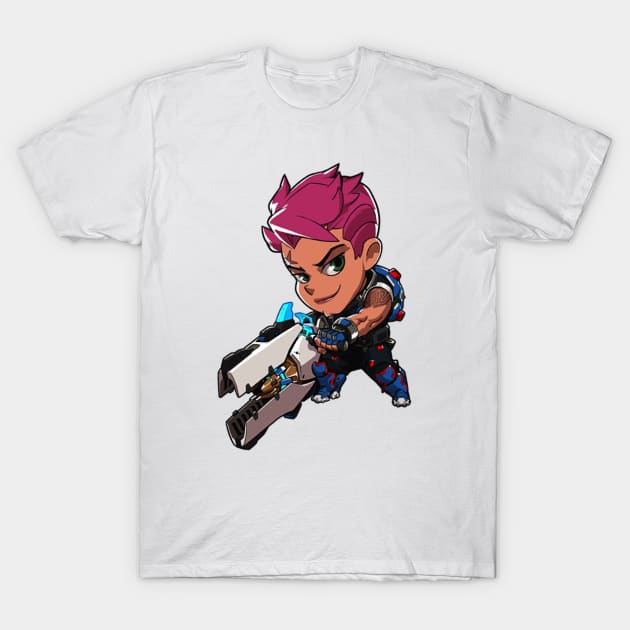 Zarya Cute Spray - Overwatch T-Shirt by Bystanders